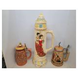 3 Steins 1989, 1993, 1979 19in 3 Steins 1989, 1993, 1979 19in