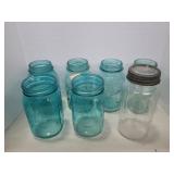7 quart canning jars- 4 blue Ball, 2 Jardin, 1 7 quart canning jars- 4 blue Ball, 2 Jardin, 1