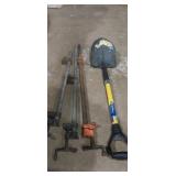 Bar clamps and 4 ft shovel Bar clamps and 4 ft shovel