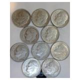 10 silver dimes mixed yrs 10 silver dimes mixed yrs