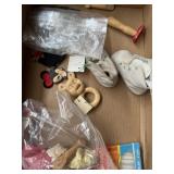 Old baby booties, wooden doll parts and more Old baby booties, wooden doll parts and more