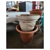 2 Planters with potting soil 12x14 plastic 2 Planters with potting soil 12x14 plastic