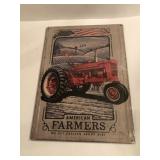 12 in x 17 in metal tractor/Farmer sign 12 in x 17 in metal tractor/Farmer sign