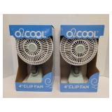 2 O2Cool 4in clip fans 2 O2Cool 4in clip fans
