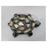 Turtle soap or trinket dish handmade wi5h shells Turtle soap or trinket dish handmade wi5h shells