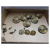 8 brass 2in drawer handles & 3 knobs 8 brass 2in drawer handles & 3 knobs