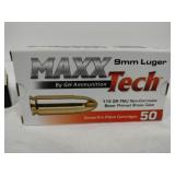 MAXX Tech 9mm Luger 115 GR FMJ 50 rounds MAXX Tech 9mm Luger 115 GR FMJ 50 rounds