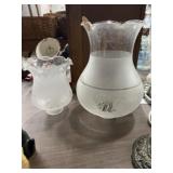 Candle lamp w/frosted glass lampshades 5 & 8 Candle lamp w/frosted glass lampshades 5 & 8