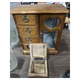 11-in jewelry box and etched 3.5x3 wooden box 11-in jewelry box and etched 3.5x3 wooden box