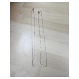 2 Silver Necklaces marked 925 2 Silver Necklaces marked 925