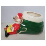 Christmas planter pottery handmade Decembet 1977 Christmas planter pottery handmade Decembet 1977