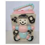American Bisque Candy Cane Snowman Cookie Jar American Bisque Candy Cane Snowman Cookie Jar