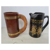 Stoneware mug & Seagram pitcher 6in Stoneware mug & Seagram pitcher 6in