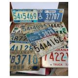 15 various years Indiana plates 15 various years Indiana plates