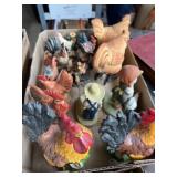 Ceramic, resin hens / Roosters figurines 2-7 Ceramic, resin hens / Roosters figurines 2-7