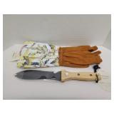 Threshold garden knife and gloves Threshold garden knife and gloves