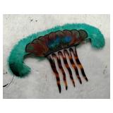 Vintage feathered hair comb Vintage feathered hair comb