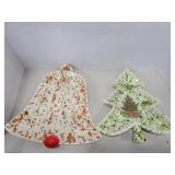 2 ceramin Christmas candy dishes 9x10in 2 ceramin Christmas candy dishes 9x10in