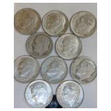 10 silver dimes mixed yrs 10 silver dimes mixed yrs