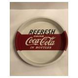 12 in round metal Coca-Cola tray 12 in round metal Coca-Cola tray