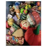 Tote  of Halloween decor Tote  of Halloween decor