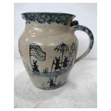 Pottery pitcher signed sugarcamp  7" Pottery pitcher signed sugarcamp  7"