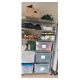 6 shelf heavy duty rolling shelf with contents