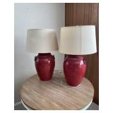 Pair of heavy ceramic lamps excellent condition!