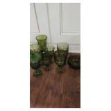 Green glass decrotive glassware