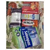 Salonpas,  Bengay,  Thermacare, Shower Caps
