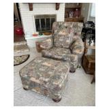 Temple Fine Furniture stuffed chair and ottoman