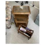 MCM style side table and magazine rack mint!