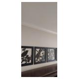 Modern silhouette pictures set 13in x 13in frame