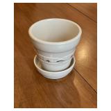 Longaberger Pottery planter and under plate