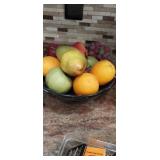 Fake fruit with bowl