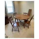 Tell City drop leaf table with 4 chairs and 2
