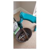 Kids garden bench ,water jug, basket and