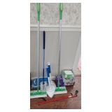 Swiffer with pads and other cleaning equipment