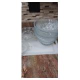 Crystal bowls,juicer,serving tray and cutting