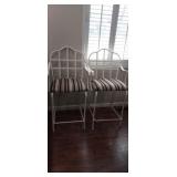 Pair of wrought iron bar stools