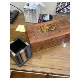 Finger jointed wooden box and pencil holder