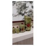 Leftons fruit decorative salt, pepper,  milk &