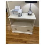 Wooden white office cabinet with filing