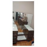 American brand 6 drawer vanity with mirror back