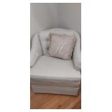 Round back white chair