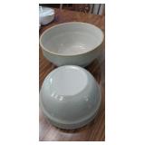2 mixing dough bowls