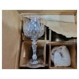 6 crystal wine stemware glasses