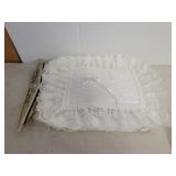 8 white lace ring bearer holders 10x12in New