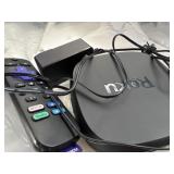 Roku with remote and power adapter
