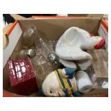 Mix of salt and pepper shakers, Humpty Dumpty,